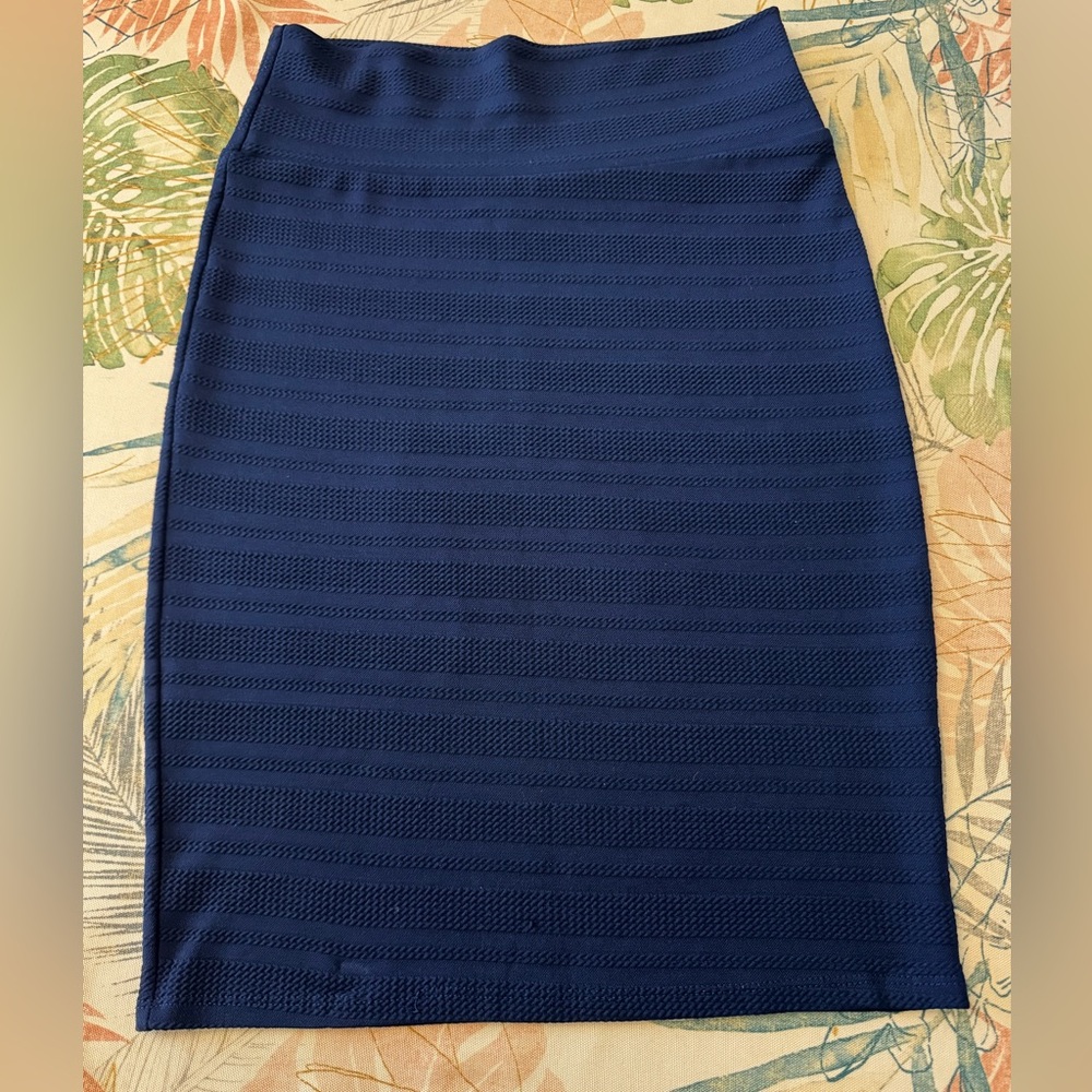 Cassie LuLaRoe Navy Blue Pencil Skirt